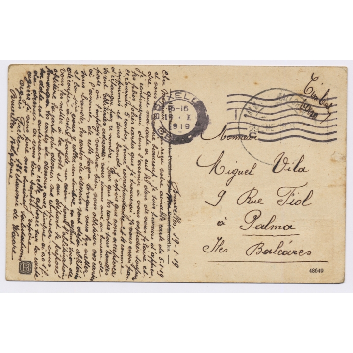 Belgian Army: Régiment des Grenadiers - Soldat / Uniform (Vintage PC 1919)