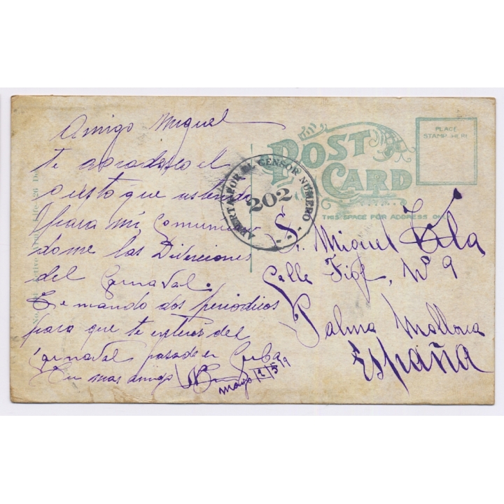 Patriotism: We Are Ten Million Strong - Soldiers / Cuban Stamp! (Vintage PC 1919)