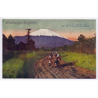 Japan: Mount Fuji From Subashahiri Suruga (Vintage PC 1910s/1920s)