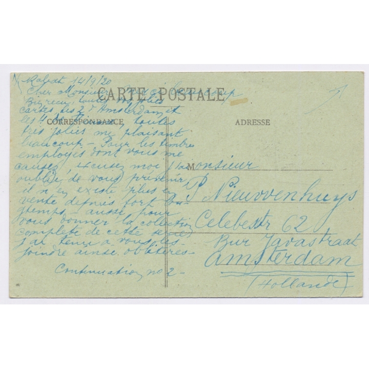 French Protectorate in Morocco: Le Halte en Fôret / Soldats (Vintage PC 1920)