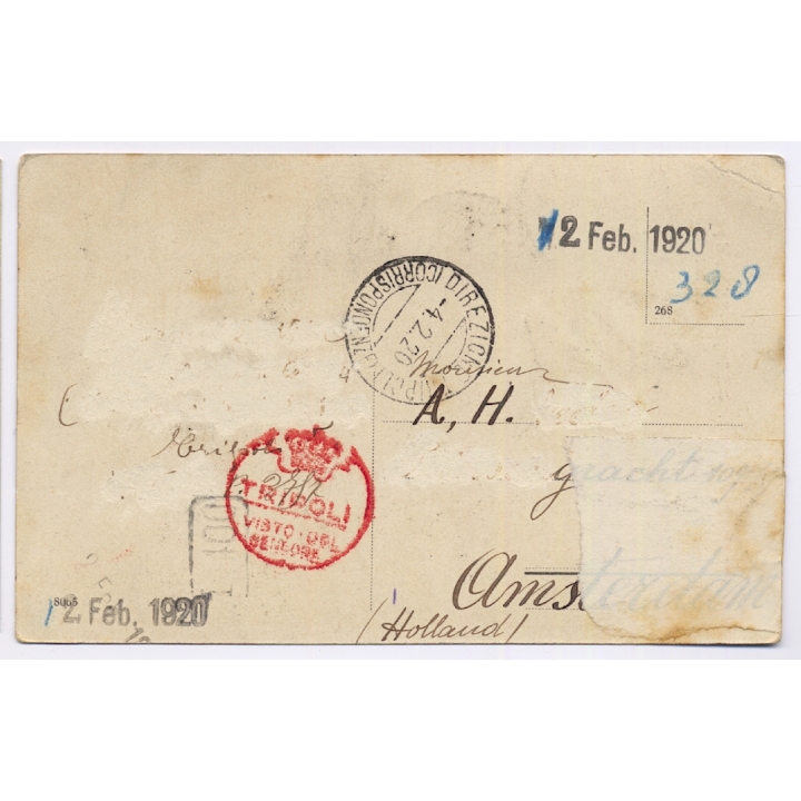 Tripoli / Italian Tripolitania (Libya): Palazzo Al Ponille Del Mare (Vintage PC 1920)