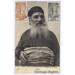 Morocco: Old Rabbi in traditional Garb / Judaica (Vintage PC 1920)