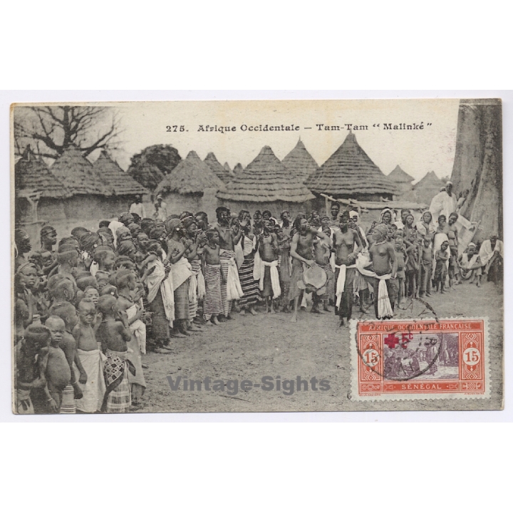 Senegal: Tam-Tam Malinké / Tribal Gathering - Ethnic (Vintage PC 1920)