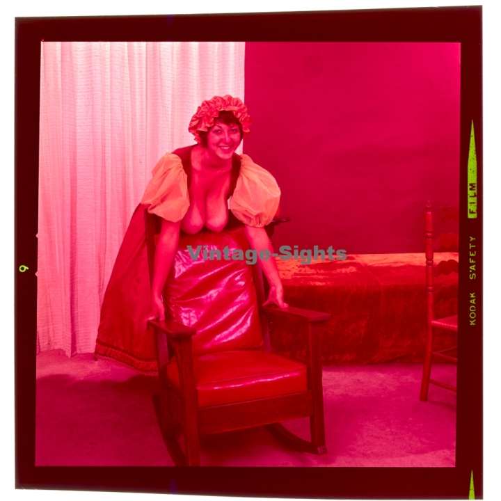 Erotic Study: Busty Semi Nude In Bavarian Garb*2 (Vintage Diapositive KORENJAK 1970s/1980s)