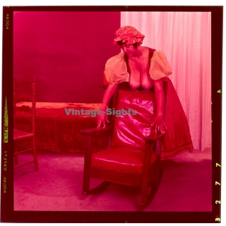 Erotic Study: Busty Semi Nude In Bavarian Garb*3 (Vintage Diapositive KORENJAK 1970s/1980s)