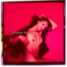 Erotic Study: Natural Dark-Haired Female Flashes Boobs*2 / Tan Lines (Vintage Diapositive KORENJAK 1970s/1980s)