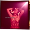 Erotic Study: Brunette Semi Nude In Transparent Glitter Top*1 (Vintage Diapositive KORENJAK 1970s/1980s)