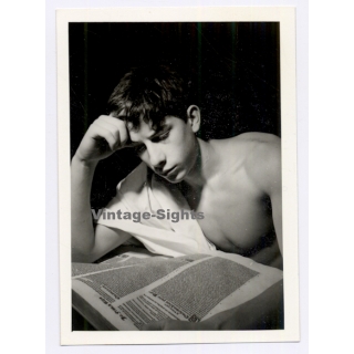 Handsome Topless Young Man in Toga*6 / Gay INT (Vintage Photo 1960s)