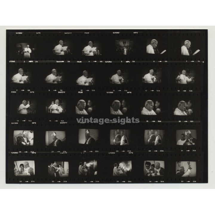 Pope Johannes Paul II In Germany - 1980 (Vintage Contact Print)