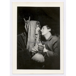 2 Men Playing Hetero Couple*1 - Crossdressing / Gay INT (Vintage Photo 1960s)