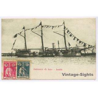 Luanda / Angola: Canonheira D.Luiz - Steamship (Vintage PC 1921)