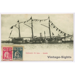 Luanda / Angola: Canonheira D.Luiz - Steamship (Vintage PC 1921)
