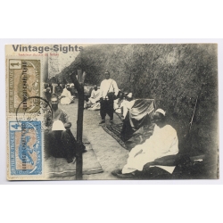 Ndele / Congo Francaise: Intérieur du tata du Sultan Mohammed Es-Senoussi (Vintage PC 1921)