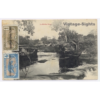Congo Francaise: La Rivière Doua (Vintage PC 1921)