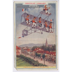 Chocolat Lombart: Pompiers Se Rendant Au Concours Dans 20 Ans (Vintage PC 1912)