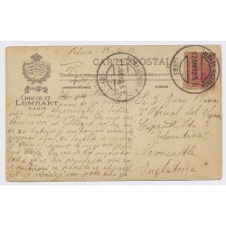 Chocolat Lombart: Hymne National Italien / Coat Of Arms (Vintage PC 1912)