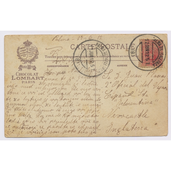 Chocolat Lombart: Hymne National Italien / Coat Of Arms (Vintage PC 1912)