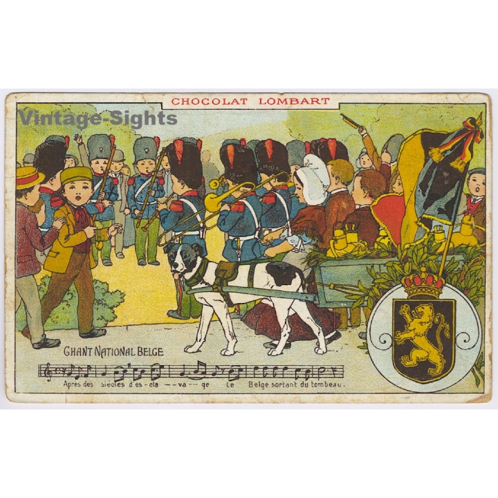 Chocolat Lombart: Ghant National Belge / Coat Of Arms (Vintage PC 1912)