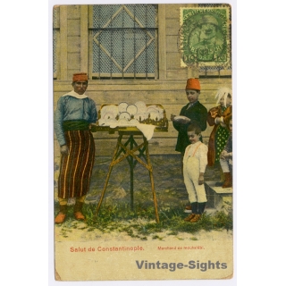 Constantinople - Istanbul / Turkey: Marchand de Mouhalébi (Vintage PC 1914)
