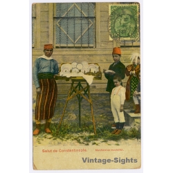 Constantinople - Istanbul / Turkey: Marchand de Mouhalébi (Vintage PC 1914)