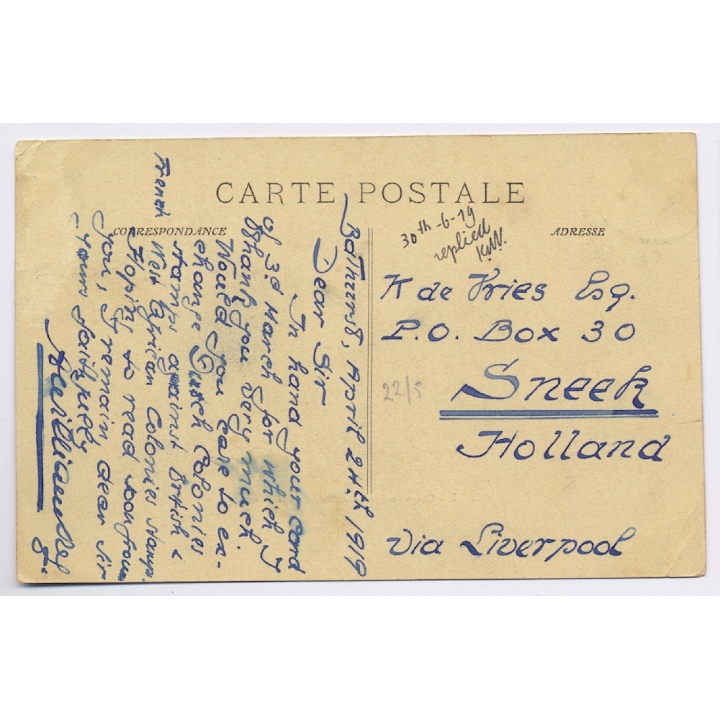 Gambia: Cases Indigènes à Yarbutenda (Vintage PC 1919)