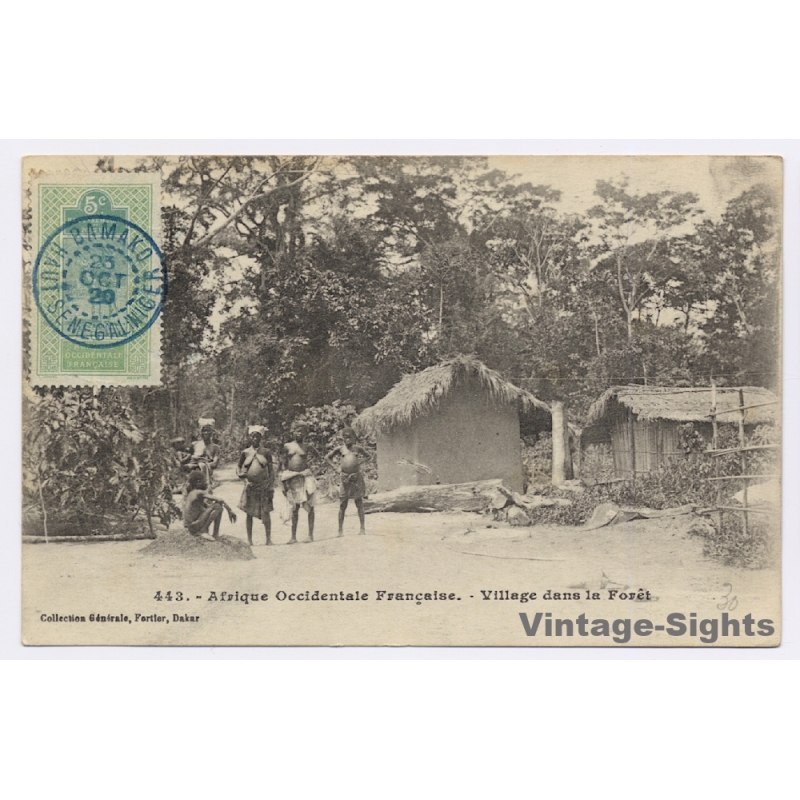 Senegal: Village dans la Forêt (Vintage PC 1920)