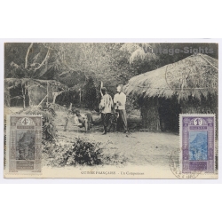 Guinée Francaise: Un Campement - Indigenous - Straw Hut (Vintage PC 1922)