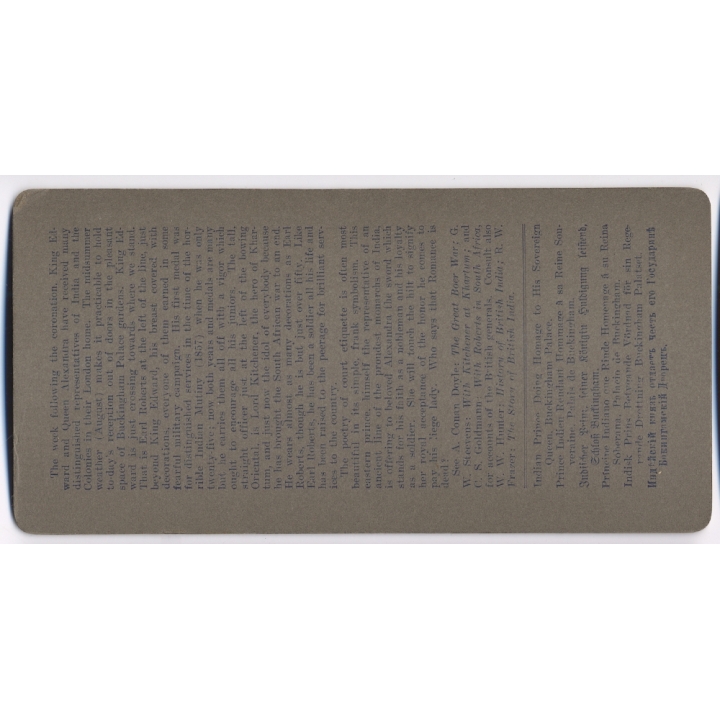 Indian Prince Doing Homage To His Sovereign Queen / King Edward VII (Vintage Stereoscopic Photo 1902)