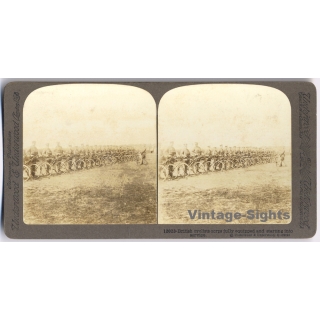 2nd Anglo-Boer War?: British Cyclists Corps Fully Equipped (Vintage Stereoscopic Photo 1900s)