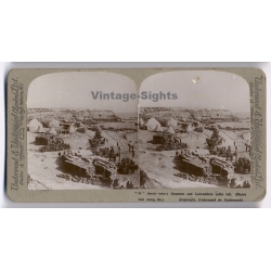 WW1: Lancashire Landing - W Beach - Gallipoli (Vintage Stereoscopic Photo 1915)