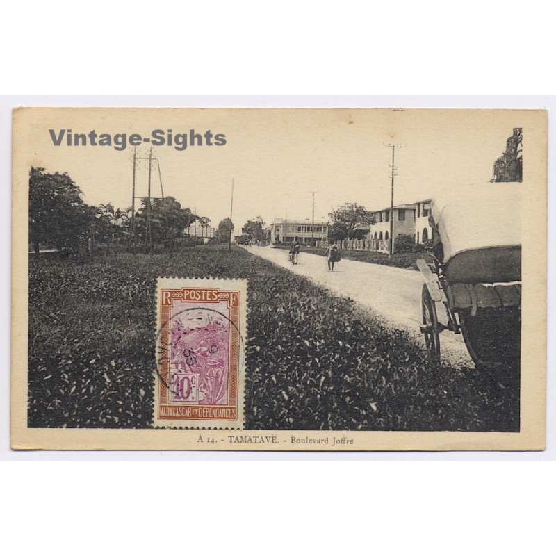 Tamatave / Madagascar: Boulevard Joffre (Vintage PC 1935)