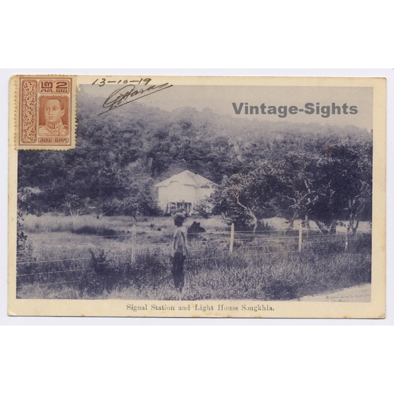 Songkhla / Siam (Thailand): Signal Station and Light House (Vintage PC 1919)