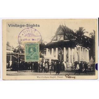 Patani / Siam (Thailand): Wat Joldhara Singhe - Buddhist Temple (Vintage PC 1920)