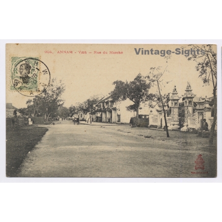 Annam / Vietnam: Vinh - Rue du Marché / Indochina (Vintage PC 1910)