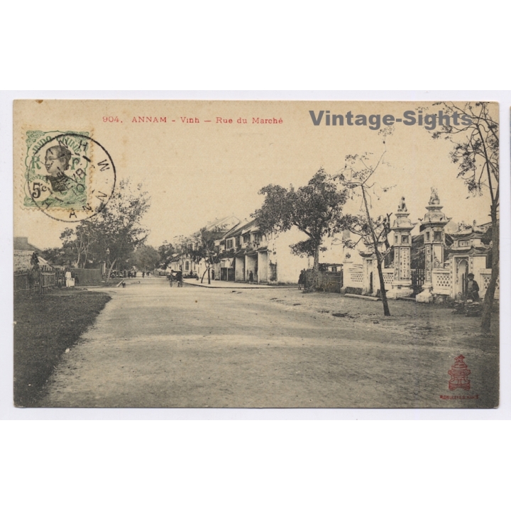 Annam / Vietnam: Vinh - Rue du Marché / Indochina (Vintage PC 1910)