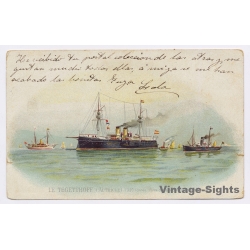 SMS Tegetthoff  / Posted to Mallorca (Vintage PC Litho  1904)