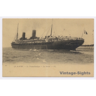 Le Havre: Le Transatlantique La Savoie / Steamer (Vintage PC 1900s)
