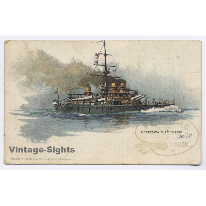 Battleship: Corrazata Di. 1 Classe 'Sicilia' (Vintage PC 1900s)