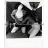 Topless Dark-Skinned Hippie & Pale Girlfriend / Boobs - Lesbian INT (Vintage Photo Master B/W ~1960s/1970s)