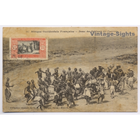 Mali: Danse de Habitants des Cavernes / Ethnic (Vintage PC FORTIER 1923)