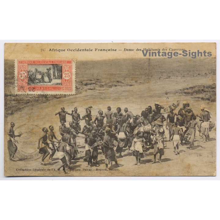 Mali: Danse de Habitants des Cavernes / Ethnic (Vintage PC FORTIER 1923)