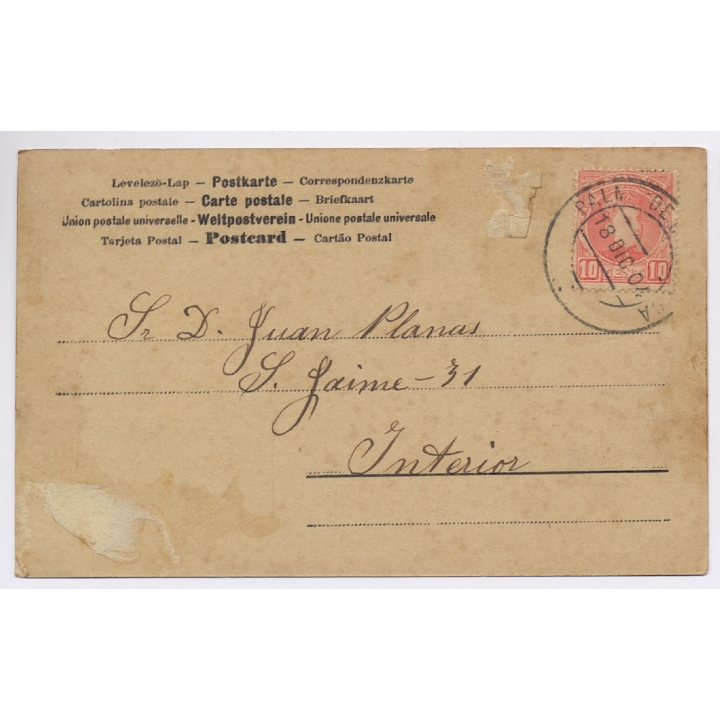 Palma de Mallorca: Cutter Rig Sailboats / Regatta (Vintage RPPC 1904)