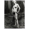 Erotic Study: Cherub Like Blonde Nude In Forest (Vintage Photo GDR 1980s)