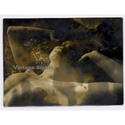 Experimental Erotic Study: Upper Body Of Nude Female (Vintage Photo 1940s/1950s)