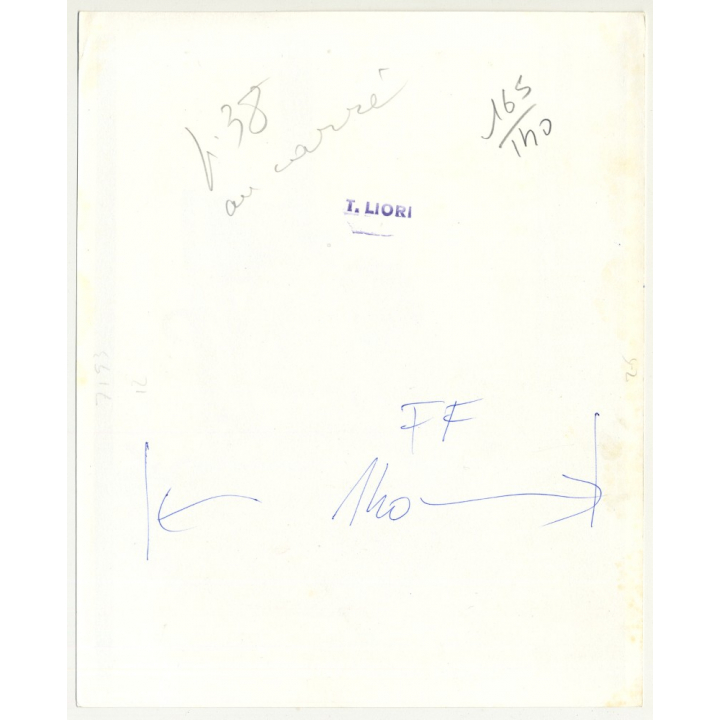 Nude Woman Kisses Girlfriend In Rocking Chair / Lesbian INT (Vintage Photo Master B/W ~1960s/1970s)