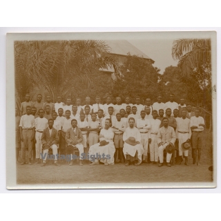 Royal Visit in Congo Belge 1928: Missionaries, Priests & Indigenous (Vintage Photo)
