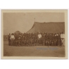 Royal Visit in Congo Belge 1928: Missionaries & Indigenous In Front Of Church (Vintage Photo)