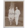 Royal Visit in Congo Belge 1928: Elegant Colonial Couple With Baby (Vintage Photo)