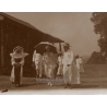 Royal Visit in Congo Belge 1928: Official Delegation Outside Of Mission*1 (Vintage Photo)