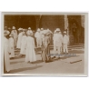Royal Visit in Congo Belge 1928: Official Delegation Outside Of Mission*4 (Vintage Photo)